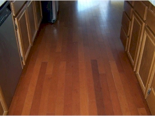 View of Hardwood Floor after being cleaned in Kitchen area of a Residential Home 