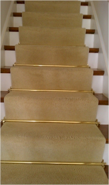 View of Stairs before being Vacuumed, prior to Carpet Cleaning 